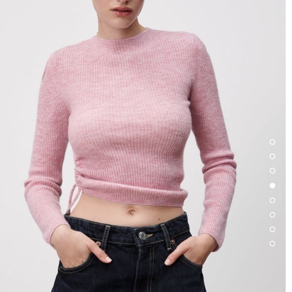 Zara side pleat knit sweater - Picture 1 of 7